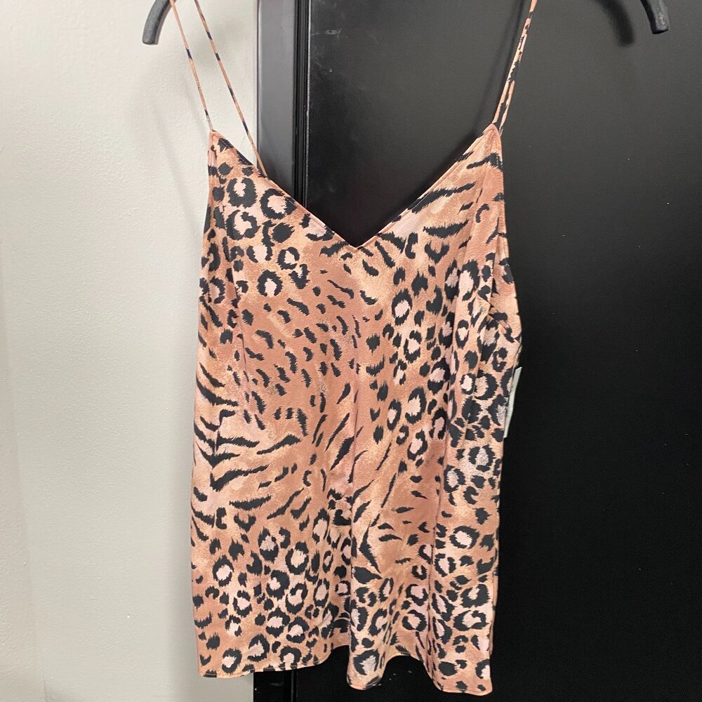New! Paige Cicely Cami Light Hyde Faded Animal Size S